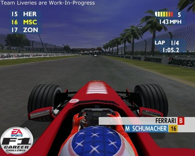 F1 Career Challenge Screenshot (Electronic Arts UK Press Extranet, 2003-03-06): Xbox