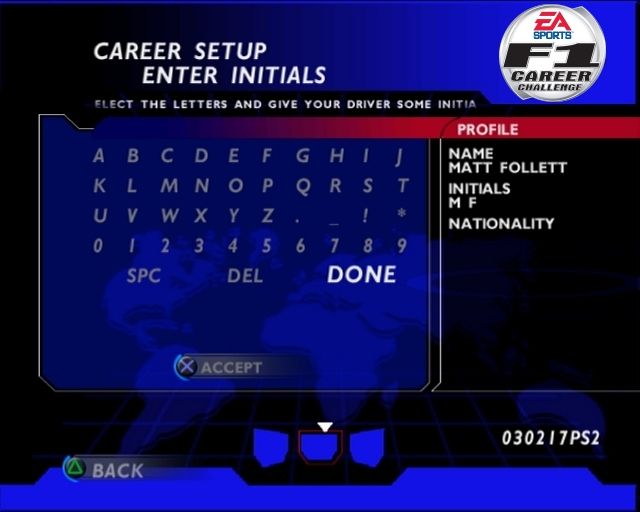 F1 Career Challenge Screenshot (Electronic Arts UK Press Extranet, 2003-04-14 (PlayStation 2 screenshots))