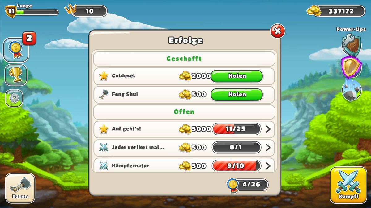 Crazy Chicken Strikes Back Screenshot (Press Material (Crazy Chicken Strikes Back)): Achievements