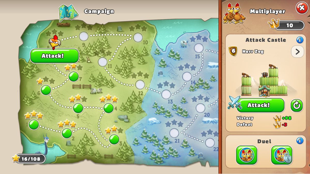 Crazy Chicken Strikes Back Screenshot (Press Material (Crazy Chicken Strikes Back)): Campaign map