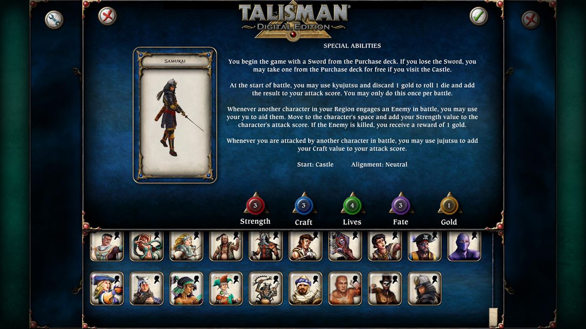 Talisman: Digital Edition - The Samurai Character Pack Screenshot (Steam)