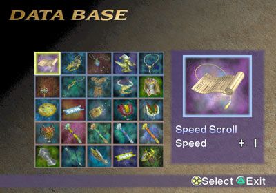 Dynasty Warriors 3 Screenshot (Screenshots): Unlocked items as seen in the "Data Base"