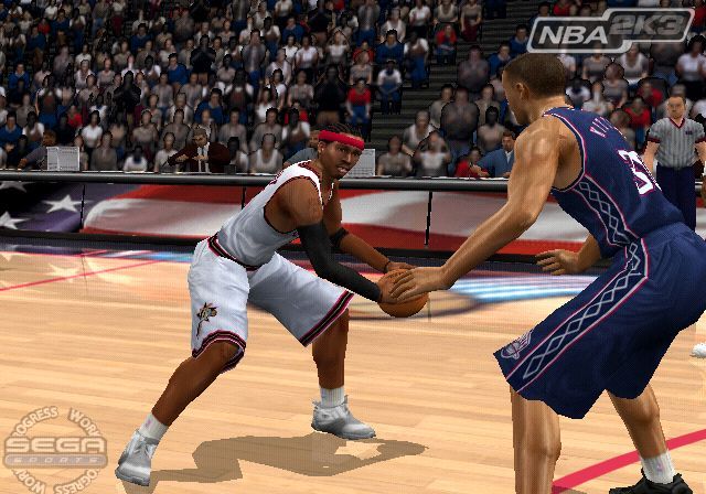 NBA 2K3 Screenshot (Sega E3 2002 Press Kit): Iverson Sizes PlayStation 2