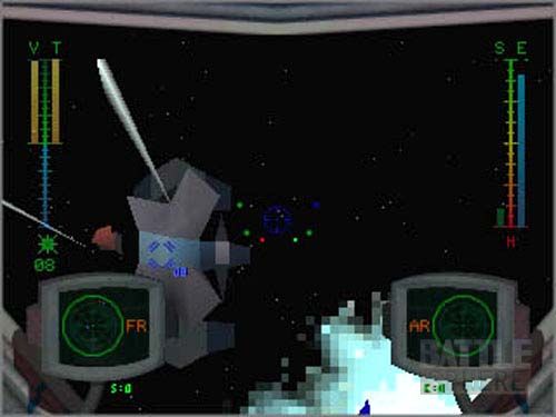 BattleSphere Screenshot (Official BattleSphere Screen Shots): Attacking A Thunderbird attacks a Slith Cruiser