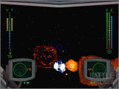 BattleSphere Screenshot (Official BattleSphere Screen Shots): Destroyed Homing Missiles destroy a Thunderbird Falcon