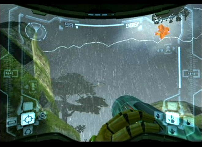 Metroid Prime Screenshot (Nintendo Gamers Summit 2002 Press Kit): rain