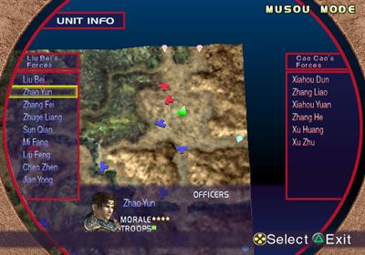 Dynasty Warriors 3 Screenshot (Screenshots): Unit info