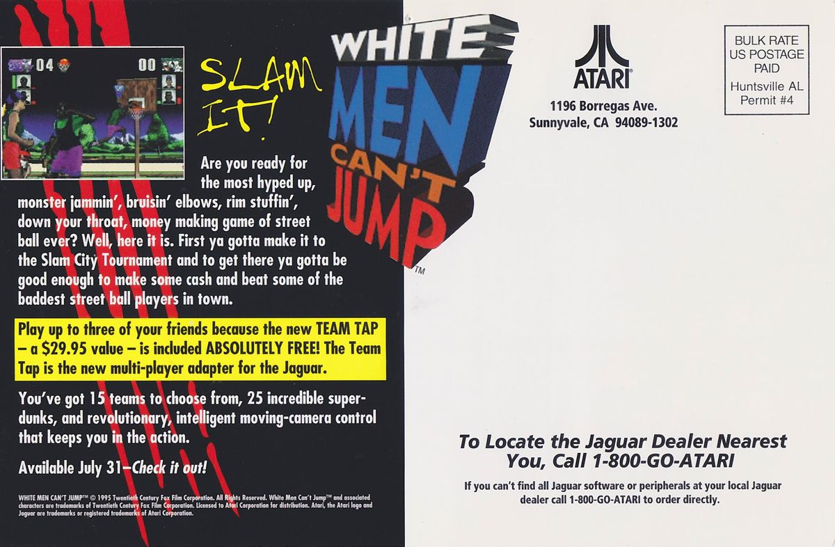 White Men Can't Jump Other (White Men Can't Jump - Postcard): White Men Can't Jump - Postcard Back
