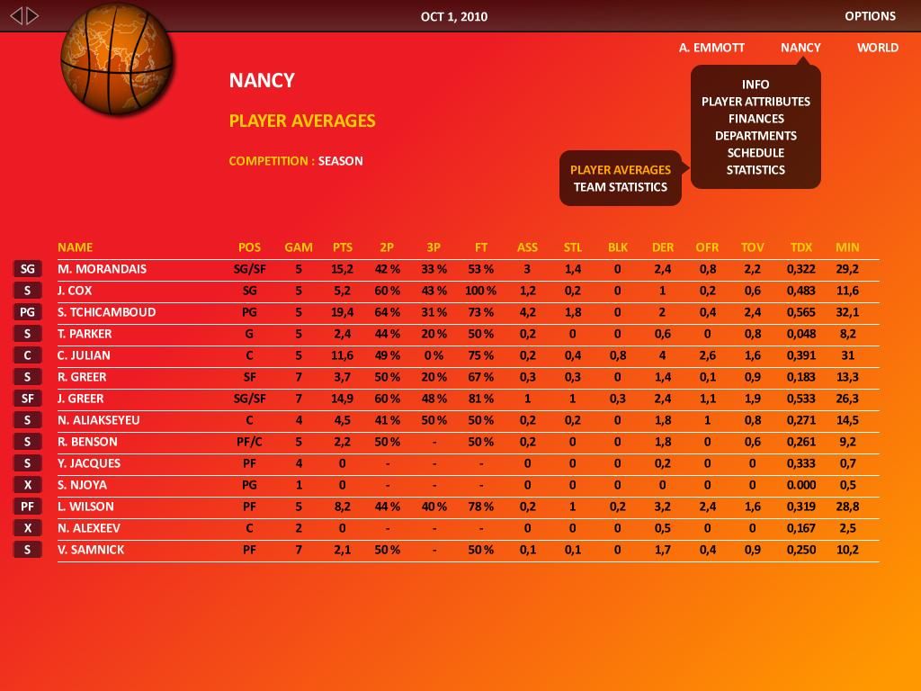 World Basketball Manager 2010 Screenshot (Steam)