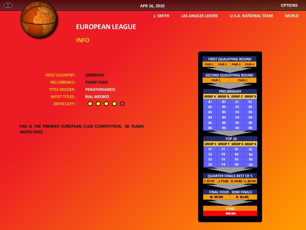 World Basketball Manager 2010 Screenshot (Steam)
