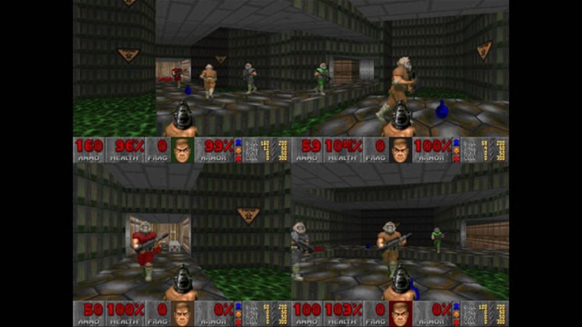 The Ultimate Doom Screenshot (Screenshots): Split screen deathmatch - 1