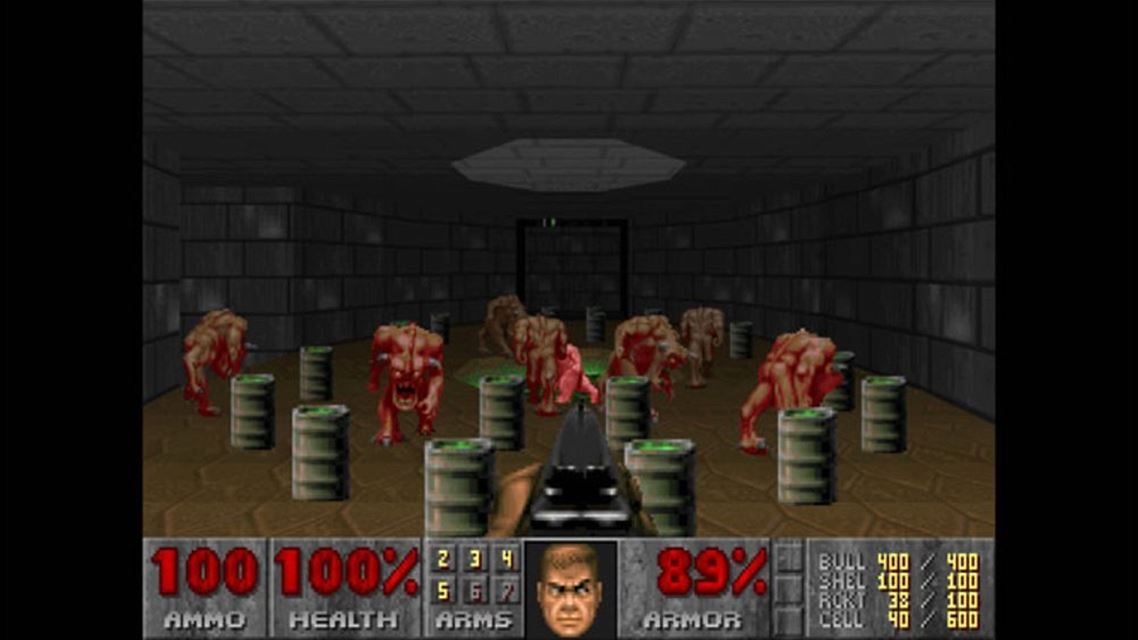 The Ultimate Doom Screenshot (Screenshots): Barrels o' fun!