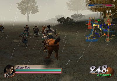 Dynasty Warriors 3 Screenshot (Screenshots): Riding through the rain