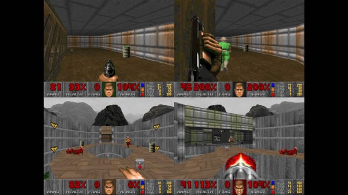 The Ultimate Doom Screenshot (Screenshots): Split screen deathmatch - 5