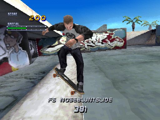 Tony Hawk's Pro Skater 2 Screenshot (Neversoft.com, 2000): Grinding at Venice Beach