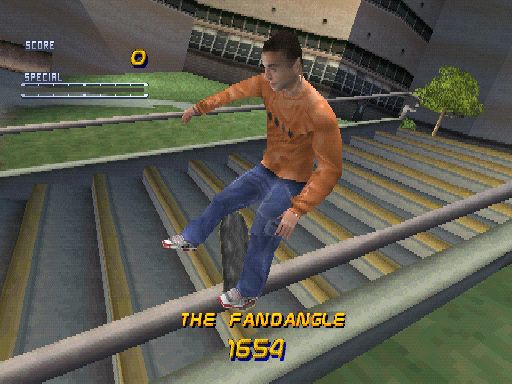 Tony Hawk's Pro Skater 2 Screenshot (Neversoft.com, 2000): Eric Koston with a signature grind