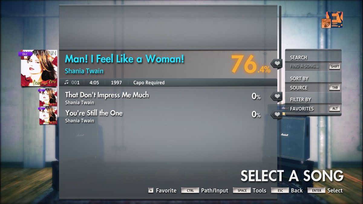 Rocksmith: All-new 2014 Edition - Shania Twain: Man! I Feel Like a Woman! Screenshot (Steam)