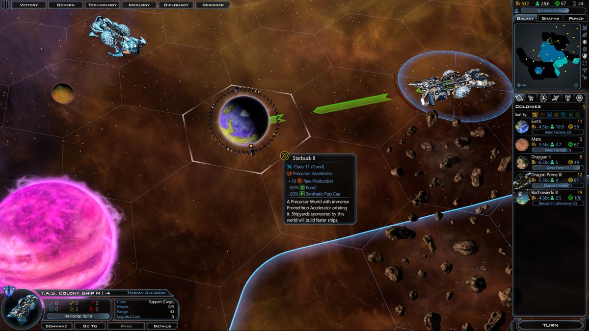 Galactic Civilizations III: Precursor Worlds Screenshot (Steam)