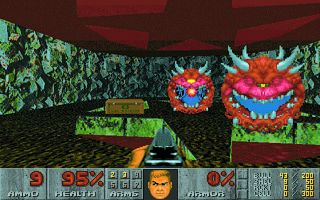 The Ultimate Doom Screenshot (idsoftware.com, 2008): Two cacodemons