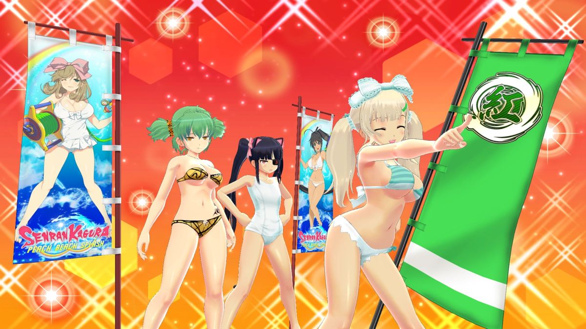 Senran Kagura: Peach Beach Splash - Crimson Squad Item Pack Screenshot (Steam)