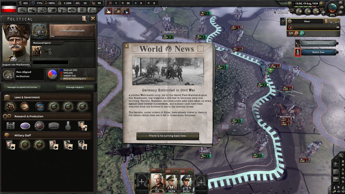Hearts of Iron IV: Waking the Tiger Screenshot (Steam)