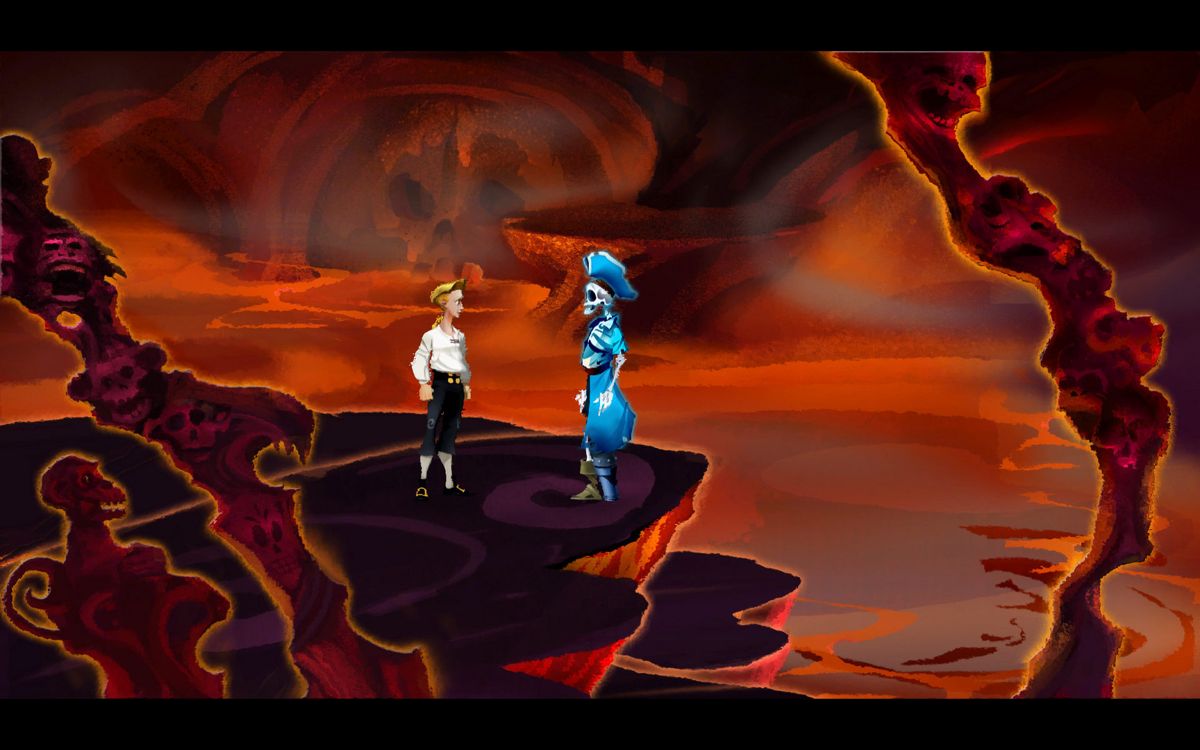 The Secret of Monkey Island: Special Edition Screenshot (Steam store page): Guybrush and Bob (new graphics)