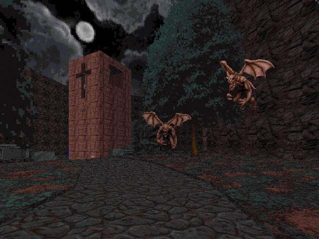 Cryptic Passage for Blood Screenshot (Sunstorm's Promotional Screenshots): Promotional screenshot of the level "Lost Monastery"