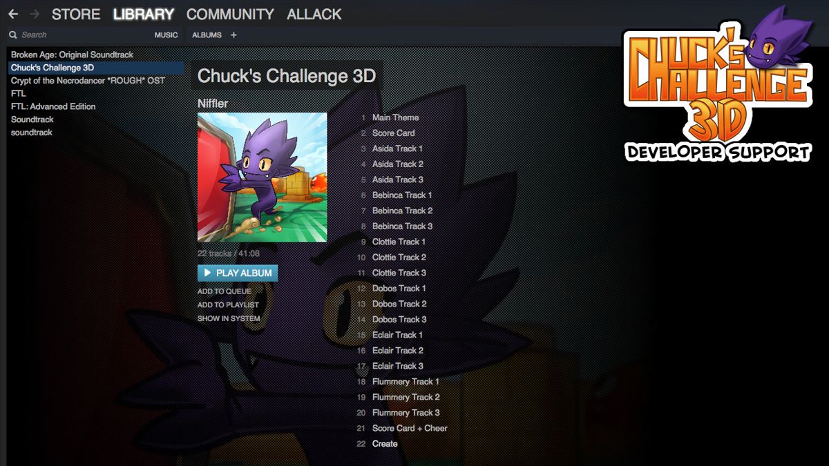 Chuck's Challenge 3D: Developer Support Screenshot (Steam)