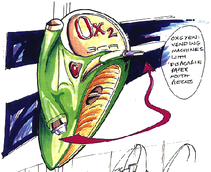 Privateer 2: The Darkening Concept Art (ORIGIN Systems website - concept art (1998)): Oxygen Vending Machines