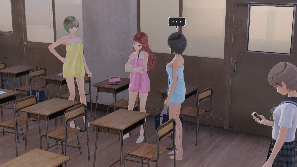 Blue Reflection: Bath Towels Set A (Hinako, Sarasa, Mao) Screenshot (Steam)