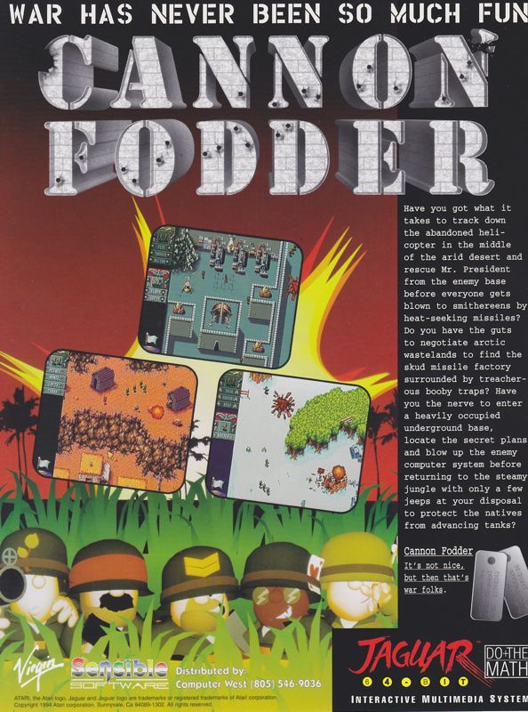 Cannon Fodder Other (8 1/2" X 11" Mini-Poster/Sales Flyer): 8 1/2" X 11" Mini-Poster/Sales Flyer Front