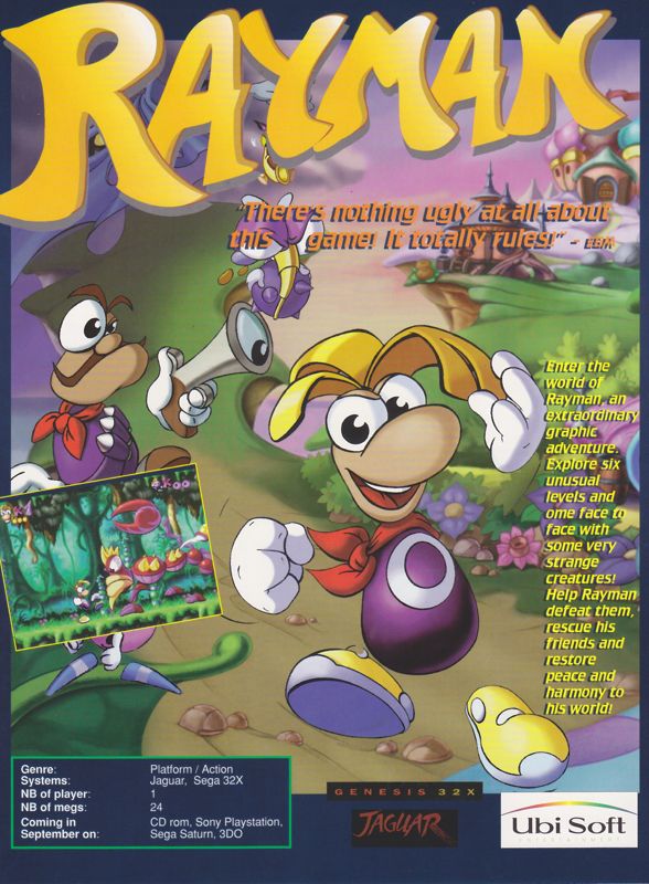 Rayman Other (8 1/2" X 11" Mini-Poster/Sales Flyers): 8 1/2" X 11" Mini-Poster/Sales Flyer Front (first variant)