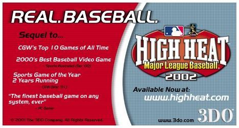 High Heat Major League Baseball 2002 Other (Splash screen ad from Army Men: World War.)