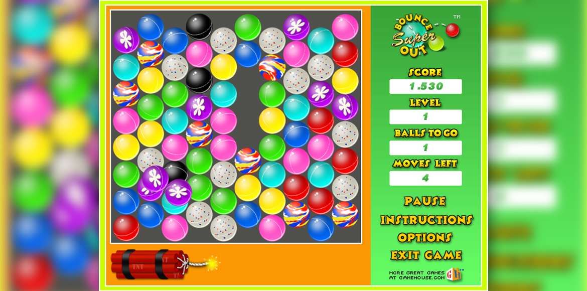 Super Bounce Out! Screenshot (Gamehouse website (2018)): super-bounce-out_screenshot_1