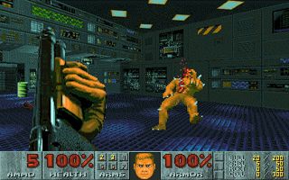 The Ultimate Doom Screenshot (idsoftware.com, 2008): Shotgun blast to the face
