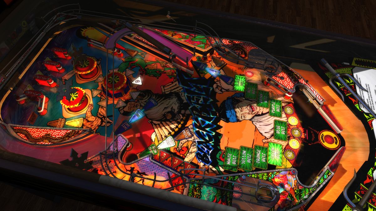 Zaccaria Pinball: Blackbelt 2018 Table Screenshot (Steam)