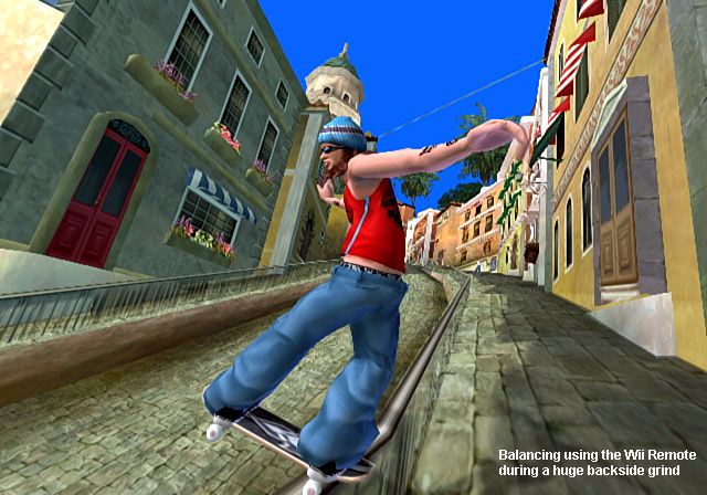 Tony Hawk's Downhill Jam Screenshot (Nintendo Wii Preview CD): Backside Grind