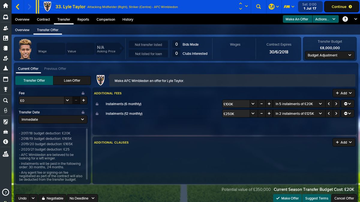 Football Manager Touch 2018 Screenshot (Steam)