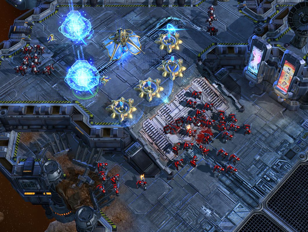 StarCraft II: Wings of Liberty Screenshot (Official website - Features - Protoss Units (2007-05-19)): Phase Prism can power Protoss buildings in absence of a Pylon