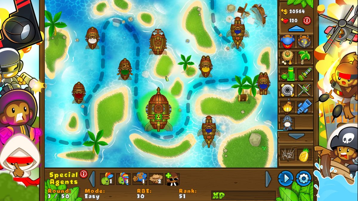 Bloons TD 5: Steampunk Monkey Sub Skin Screenshot (Steam)