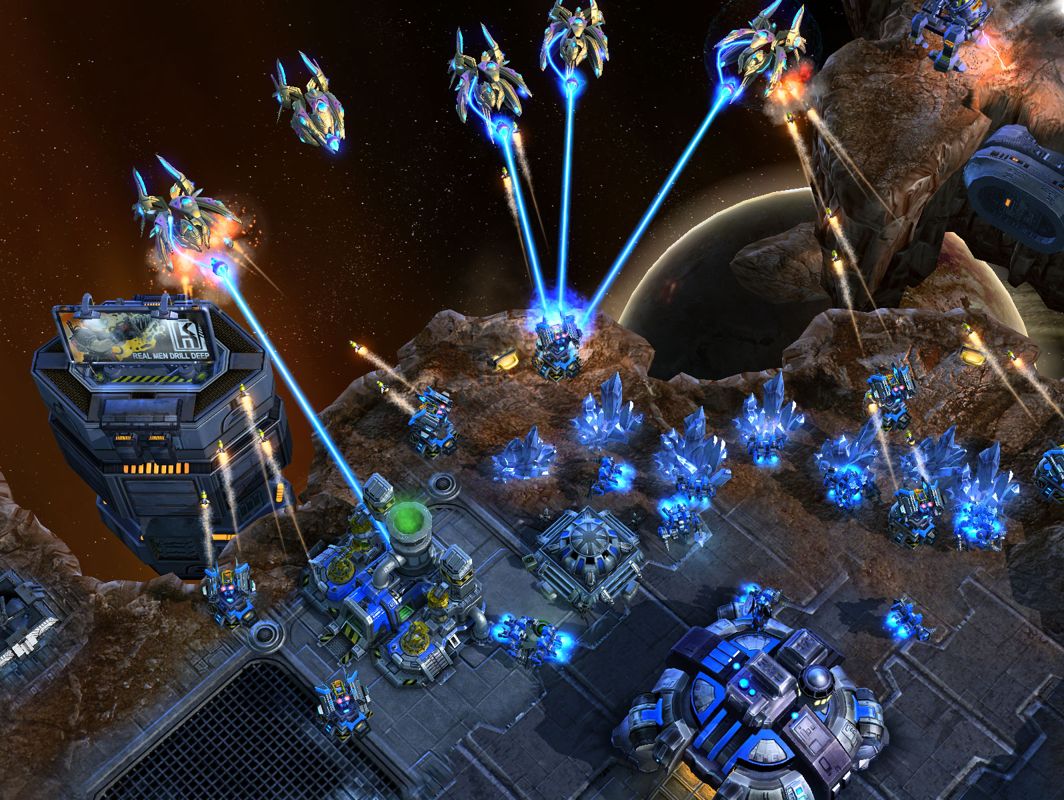 StarCraft II: Wings of Liberty Screenshot (Official website - Features - Protoss Units (2007-07-09)): Warp Rays can concentrate fire for devastating damage