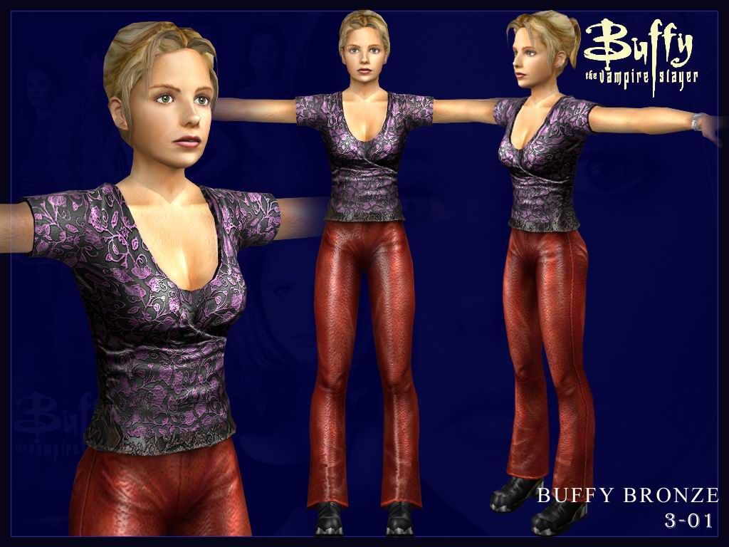 Buffy the Vampire Slayer Render (Electronic Arts UK Press Extranet): Buffy Bronze 1/7/2002