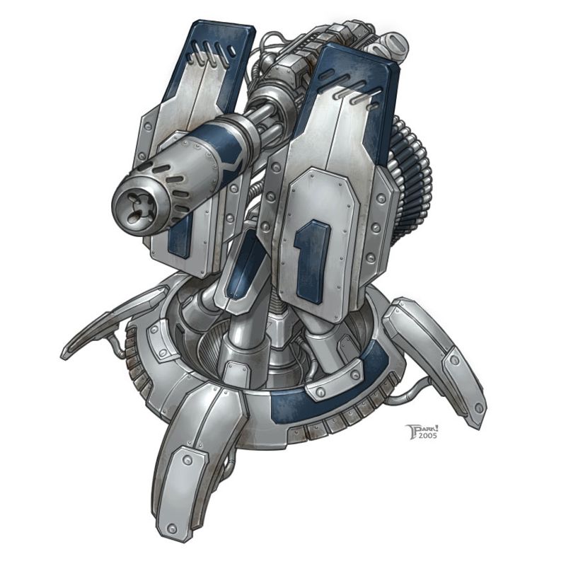 StarCraft II: Wings of Liberty Concept Art (Official website - Features - Nomad (2007-12-17)): Auto-Turret