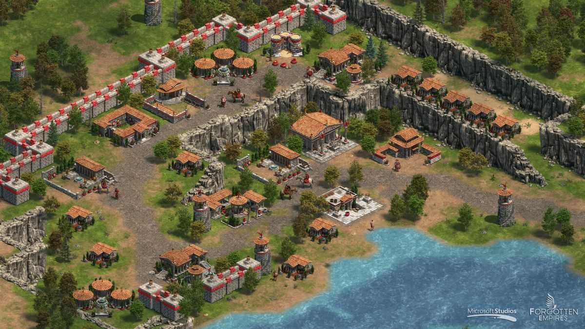 Age of Empires: Definitive Edition Screenshot (Forgotten Empires website): Greek City This image has been re-compressed in PNG to reduce file size, no image data has been altered