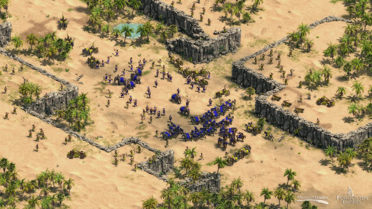 Age of Empires: Definitive Edition Screenshot (Forgotten Empires website): Chariot Ambush This image has been re-compressed in PNG to reduce file size, no image data has been altered