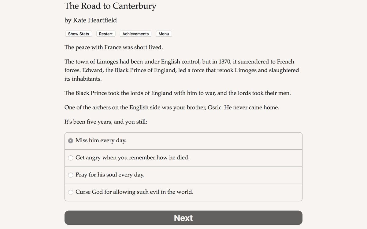 The Road to Canterbury Screenshot (Steam)