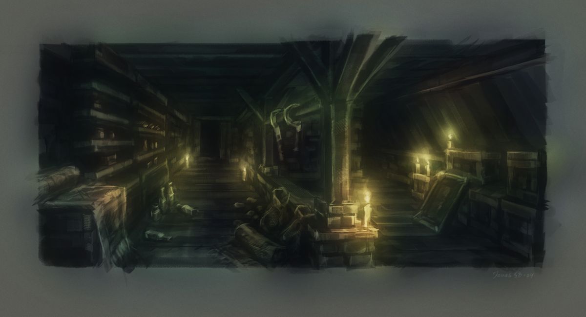 Amnesia: The Dark Descent Concept Art (Super_Secret file): Chapter 01 storage hall