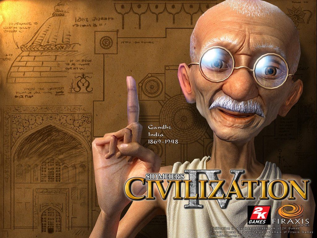 Sid Meier's Civilization IV Wallpaper (Official website wallpaper): Gandhi 1024 x 768