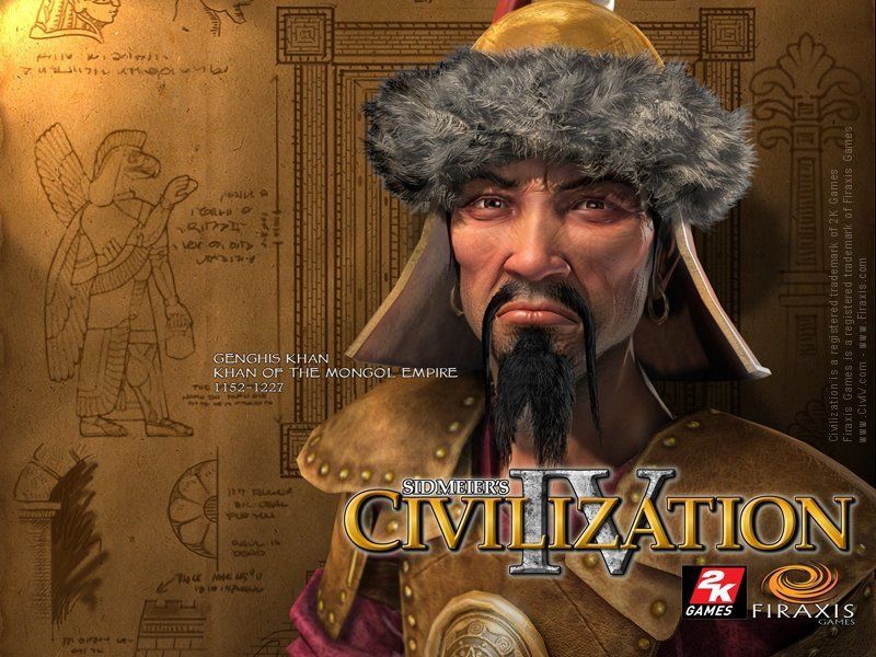 Sid Meier's Civilization IV Wallpaper (Official website wallpaper): Genghis Khan 800 x 600