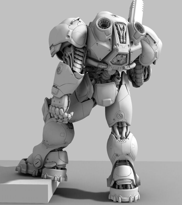 StarCraft II: Wings of Liberty Other (Official website - Features - The Making of the StarCraft II Cinematic Teaser (2007-06-15)): Tychus Findlay model (untextured)